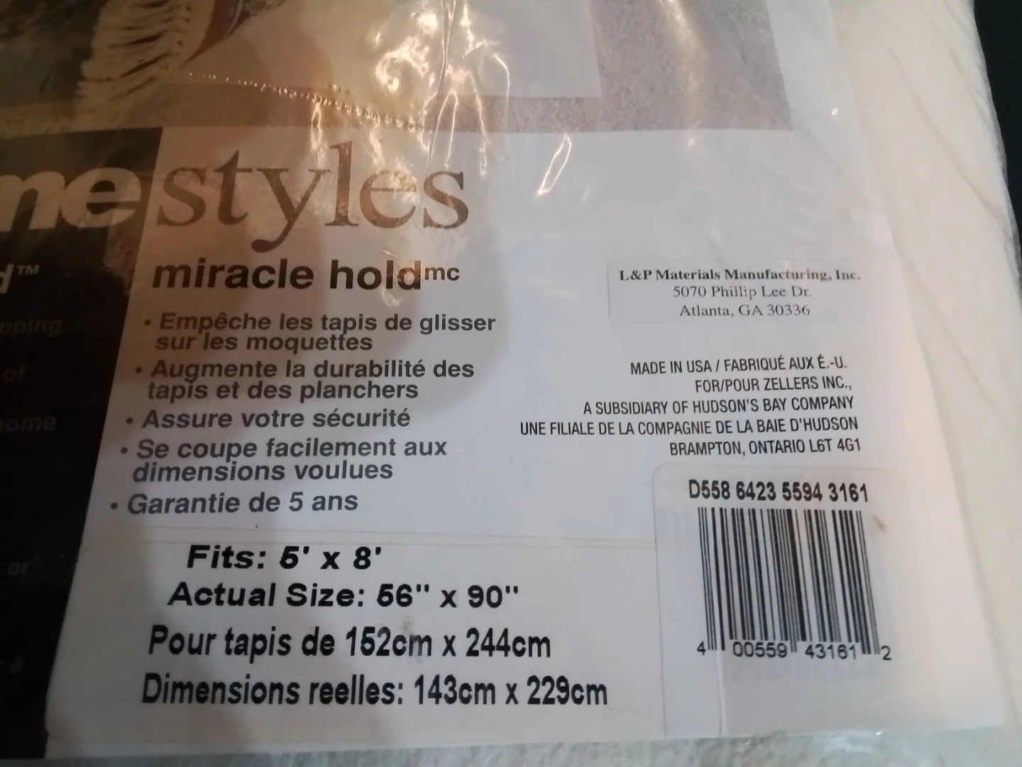 Home Styles Miracle Hold Rug Pad 5' x 8' - photo 3