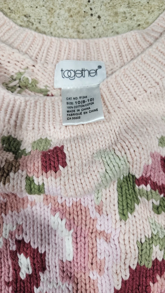 Together Floral Knit Sweater - Size 10 (8-10) - photo 2
