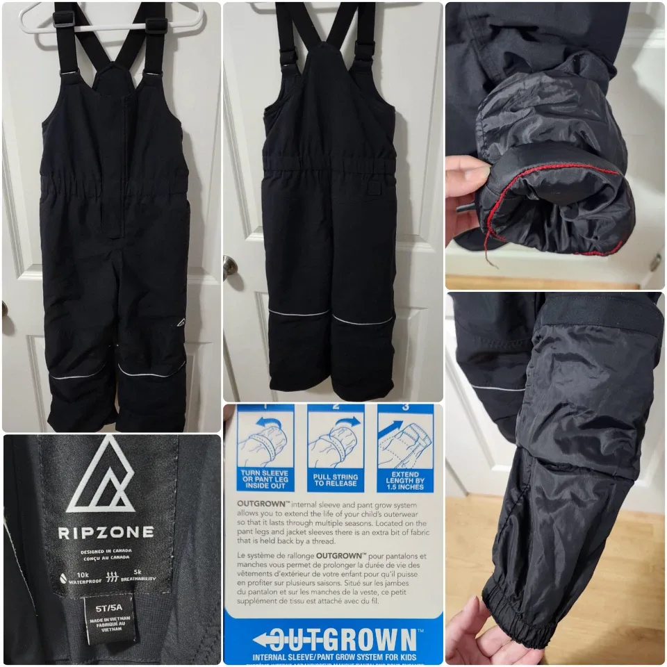 Ripzone Snow Pants 5T/5A - Black