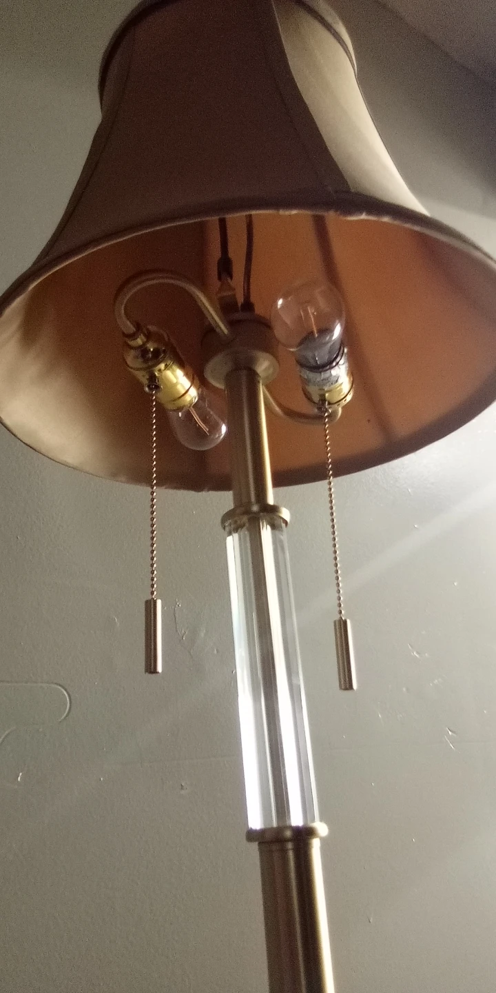 Solid brass  Floor Lamp with Beige Shade - photo 2