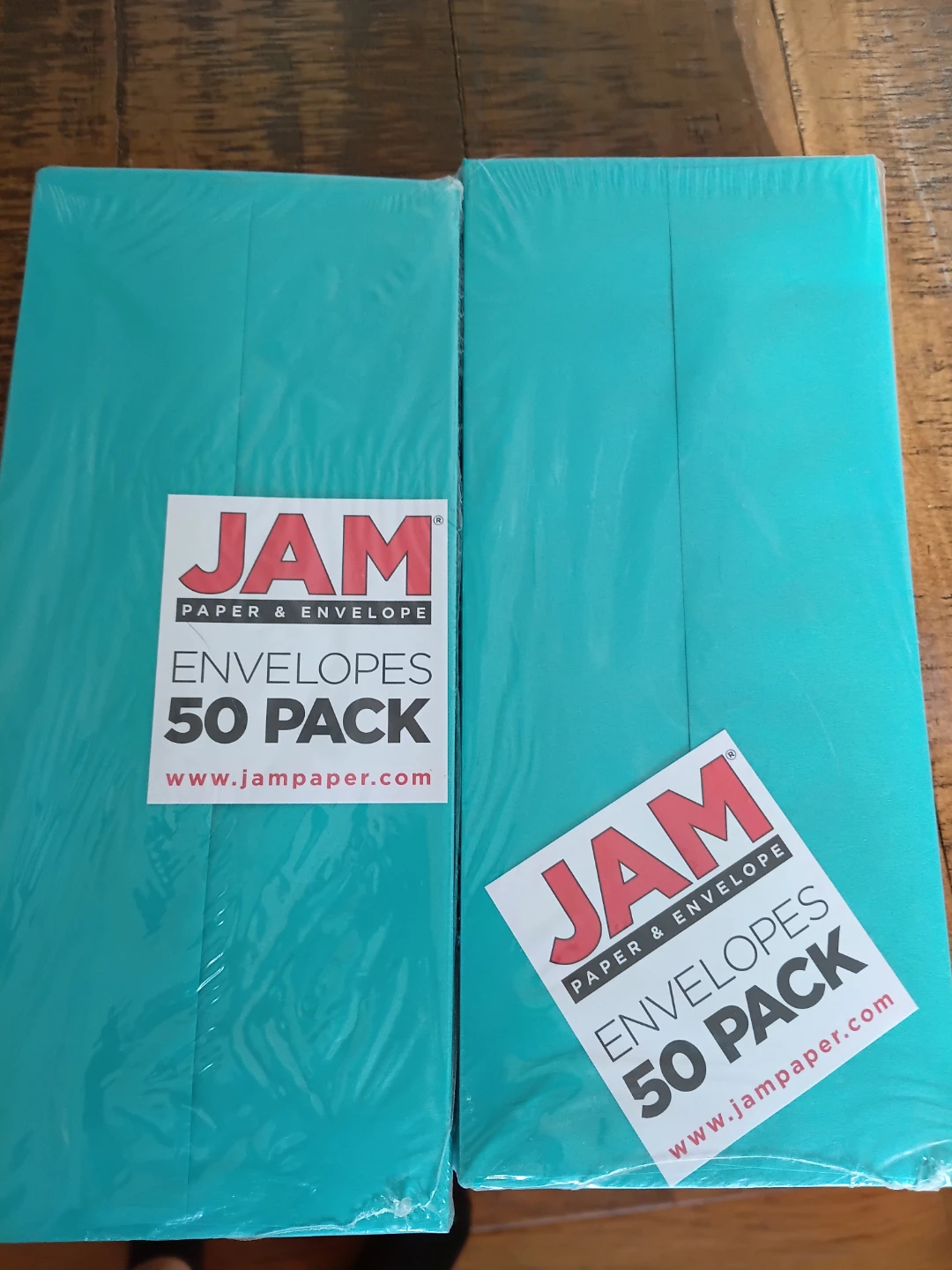 100 JAM Paper Teal Envelopes - 2x 50 Pack