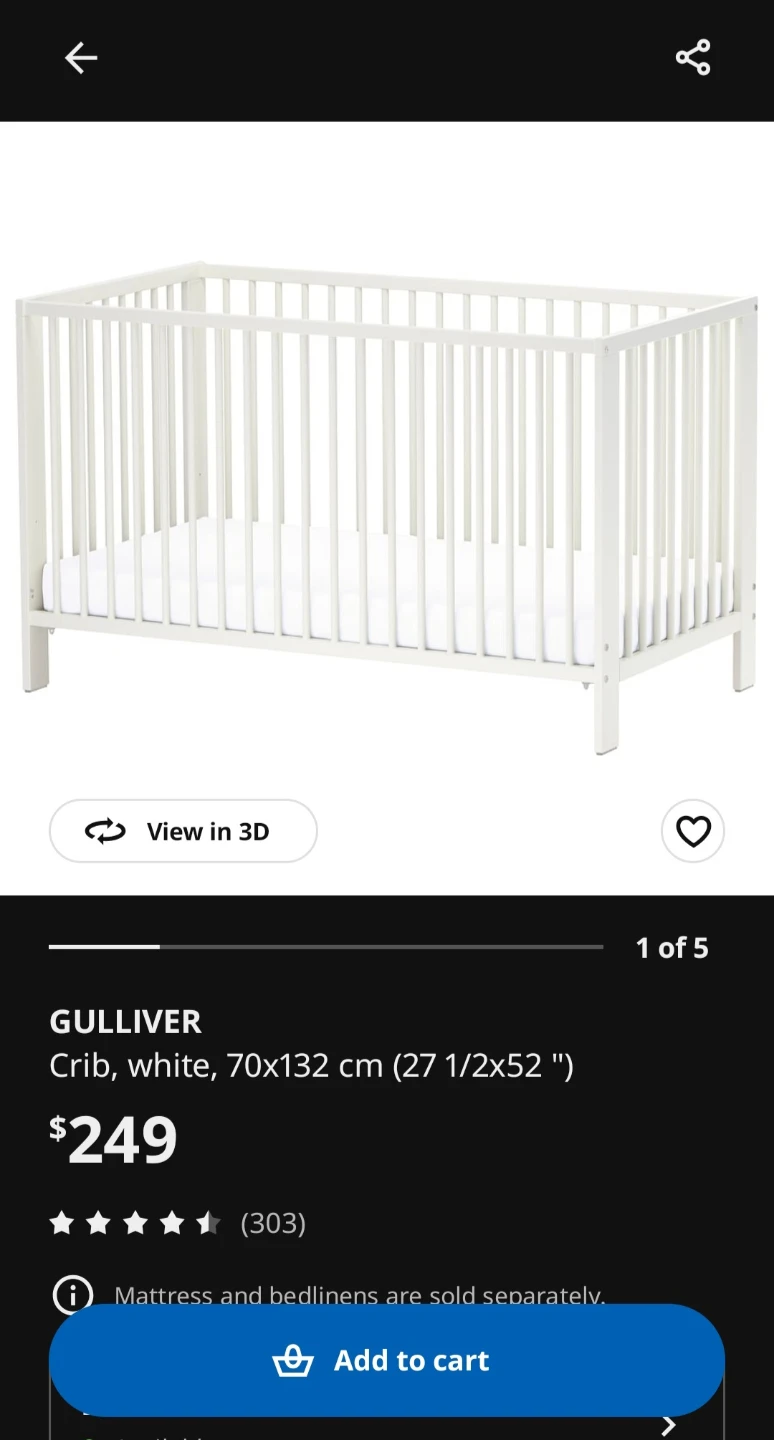 Baby Crib (Gulliver - IKEA)
