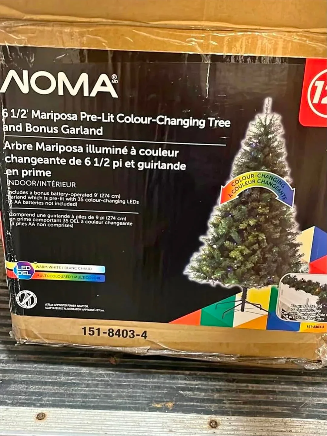 NOMA 6 1/2' Pre-Lit Colour-Changing Tree