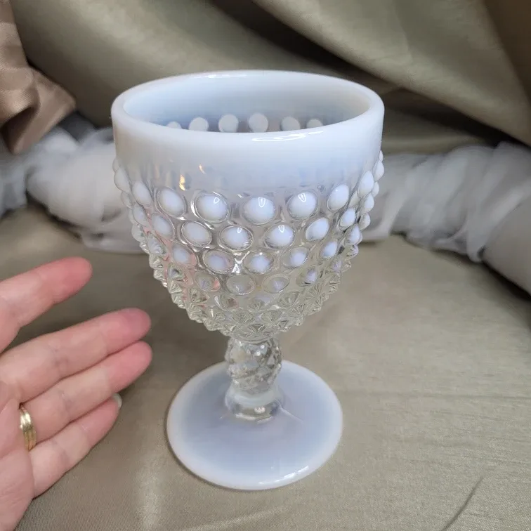 Fenton Hobnail French Opalescent Water Goblet image indicator(8)