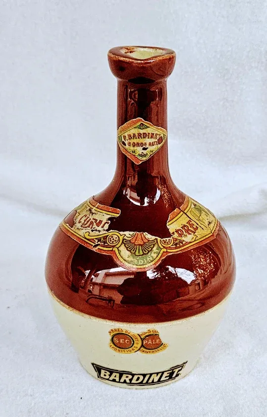 Vintage Curacao Liqueur Stoneware Jug Bardinet Chypre Bottle