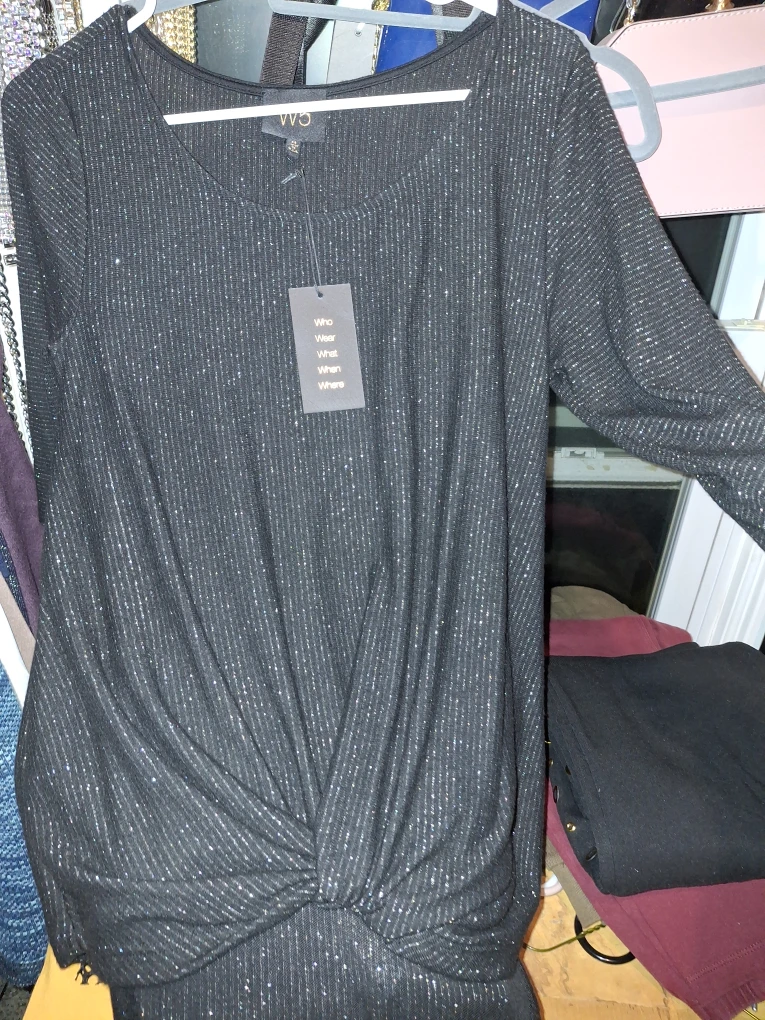Who What Wear Black Sparkle Top - Size XS - photo 2
