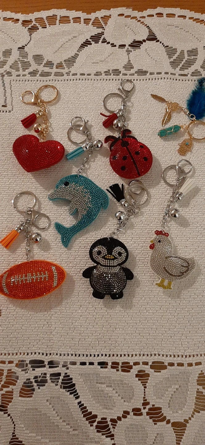 Assorted Rhinestone Keychains