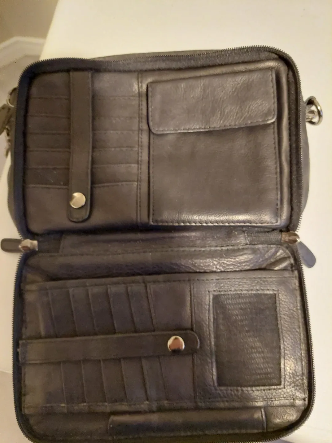 Black Leather Crossbody Bag