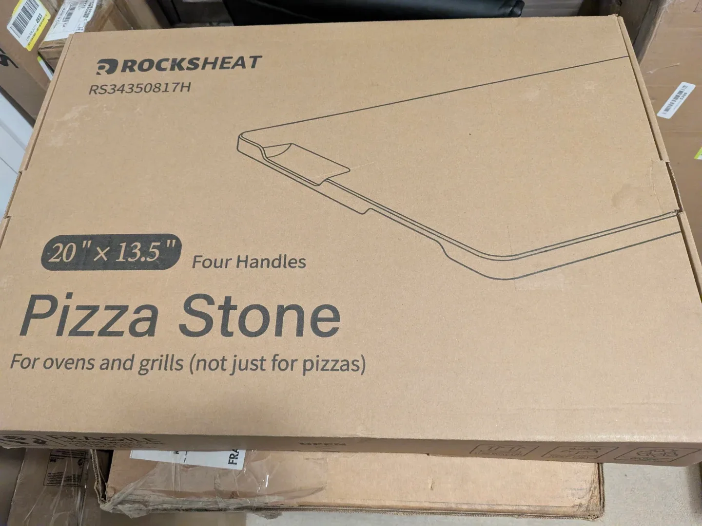ROCKSHEAT 20" x 13.5" x 0.6" Pizza Stone - New in Box! image indicator(7)