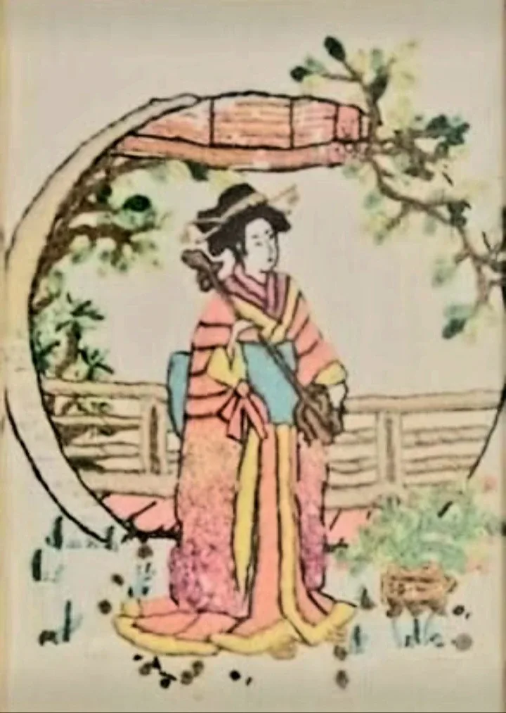 Vtg Hand Embroidered Japanese Geisha Glass Frames image indicator(4)