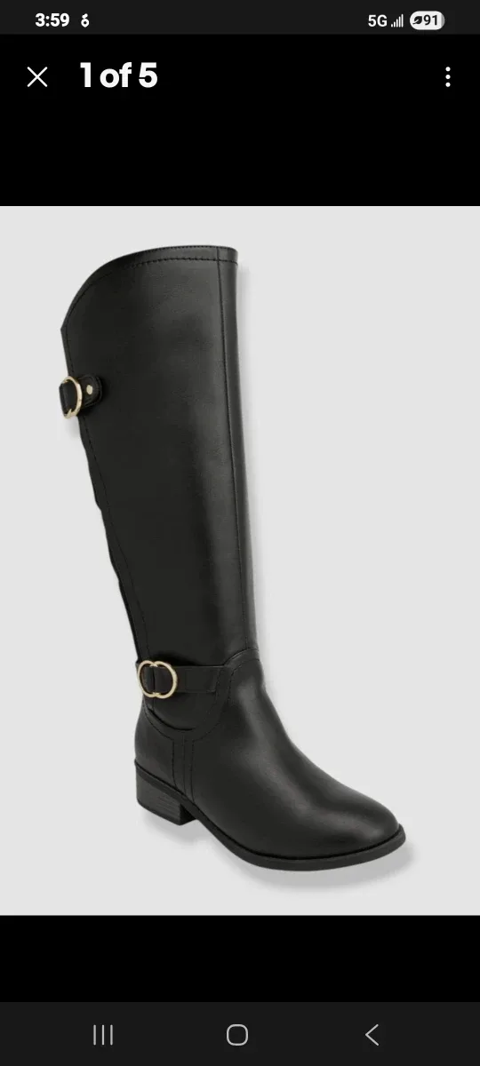 Karen Scott Women's Black Leandraa Wide Calf Riding Boots image indicator(2)