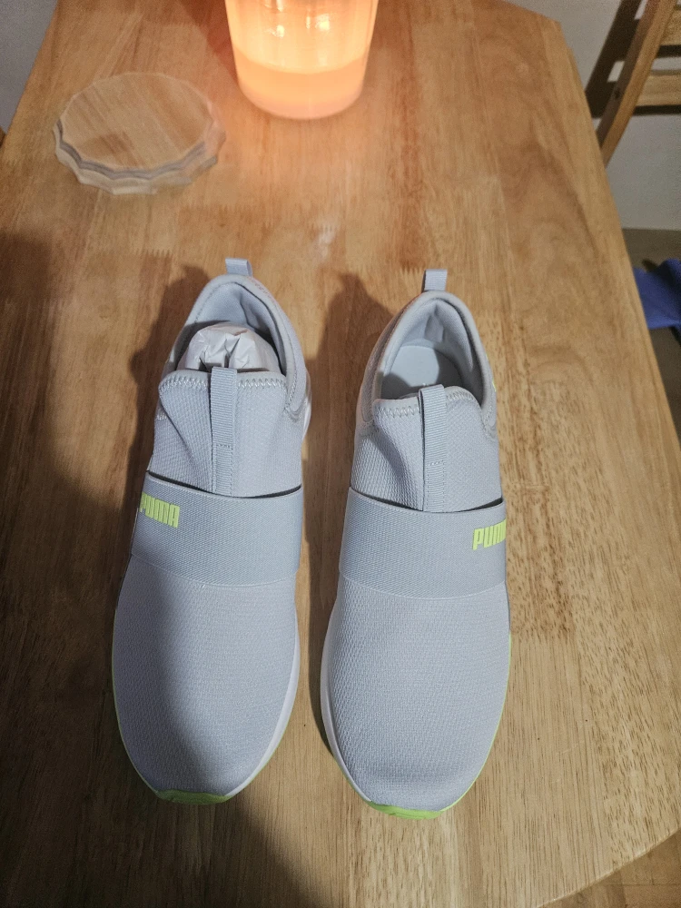 Puma Grey Slip-On Sneakers