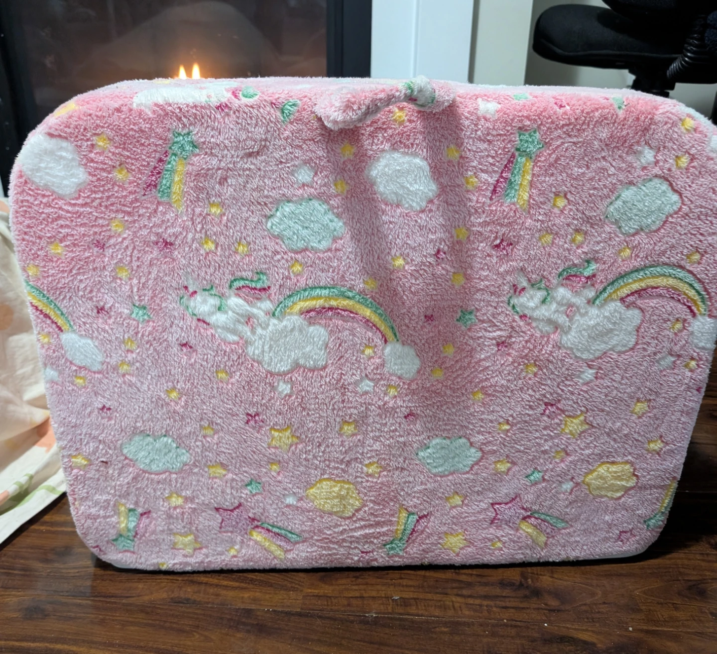 Pink Unicorn Cloud Plush Kids Armchair - photo 3