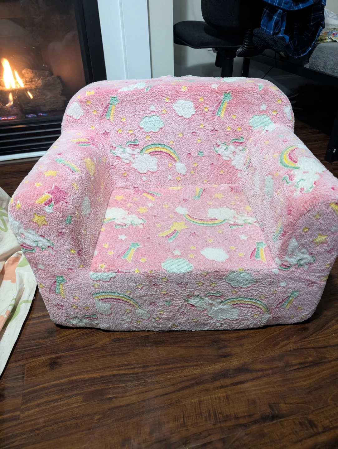 Pink Unicorn Cloud Plush Kids Armchair - photo 4