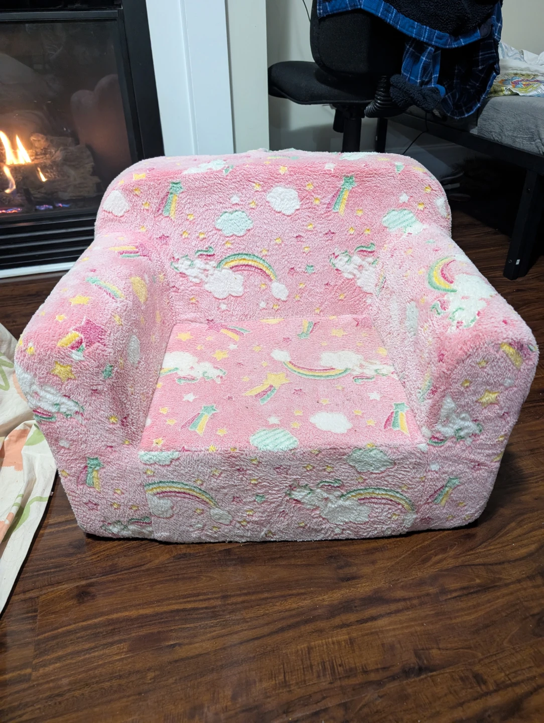 Pink Unicorn Cloud Plush Kids Armchair - photo 5