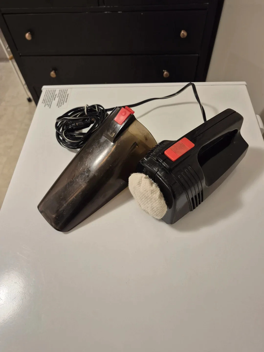 Black Handheld Car Plug-In Vacuum Cleaner #Cleanout image indicator(5)