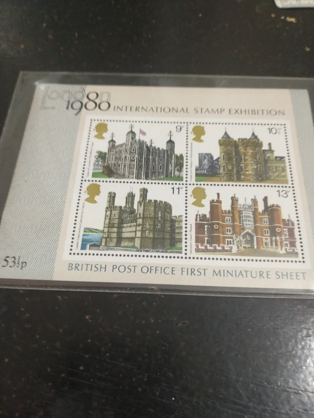1980 London International Stamp Exhibition souvenir sheet stamps