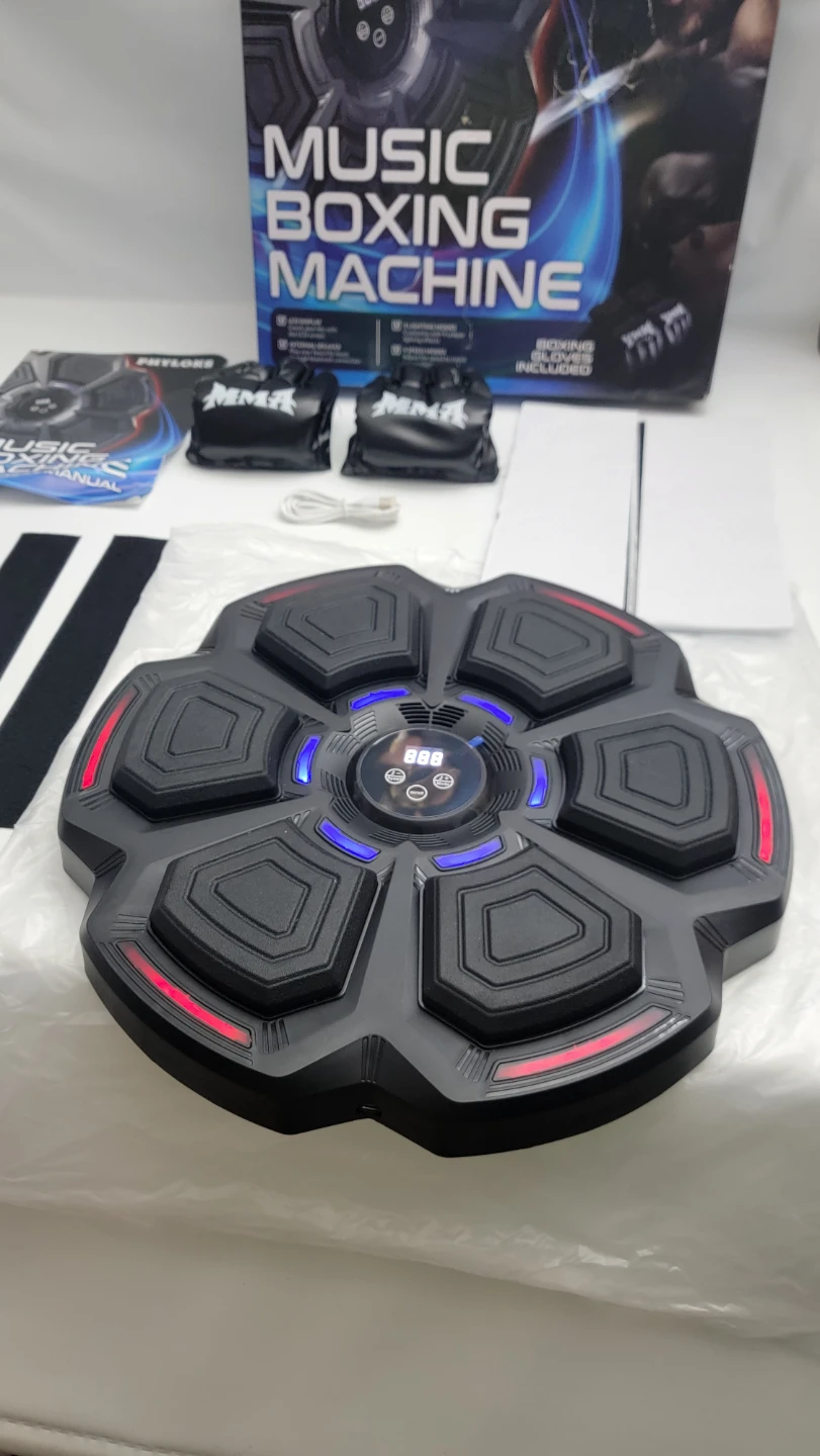 Music Boxing Machine w/ Gloves – Interactive LED Trainer - photo 4