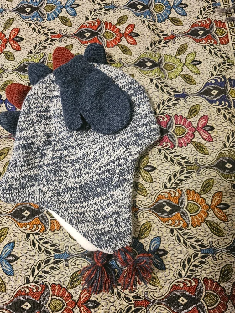 Capelli Dino Hat & Mittens - Size 2-4T image indicator(3)