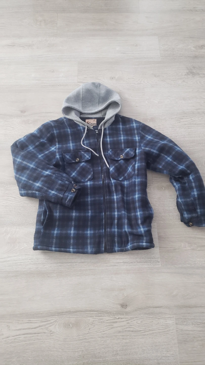 Ranch Gear Hooded Flannel Jacket - M