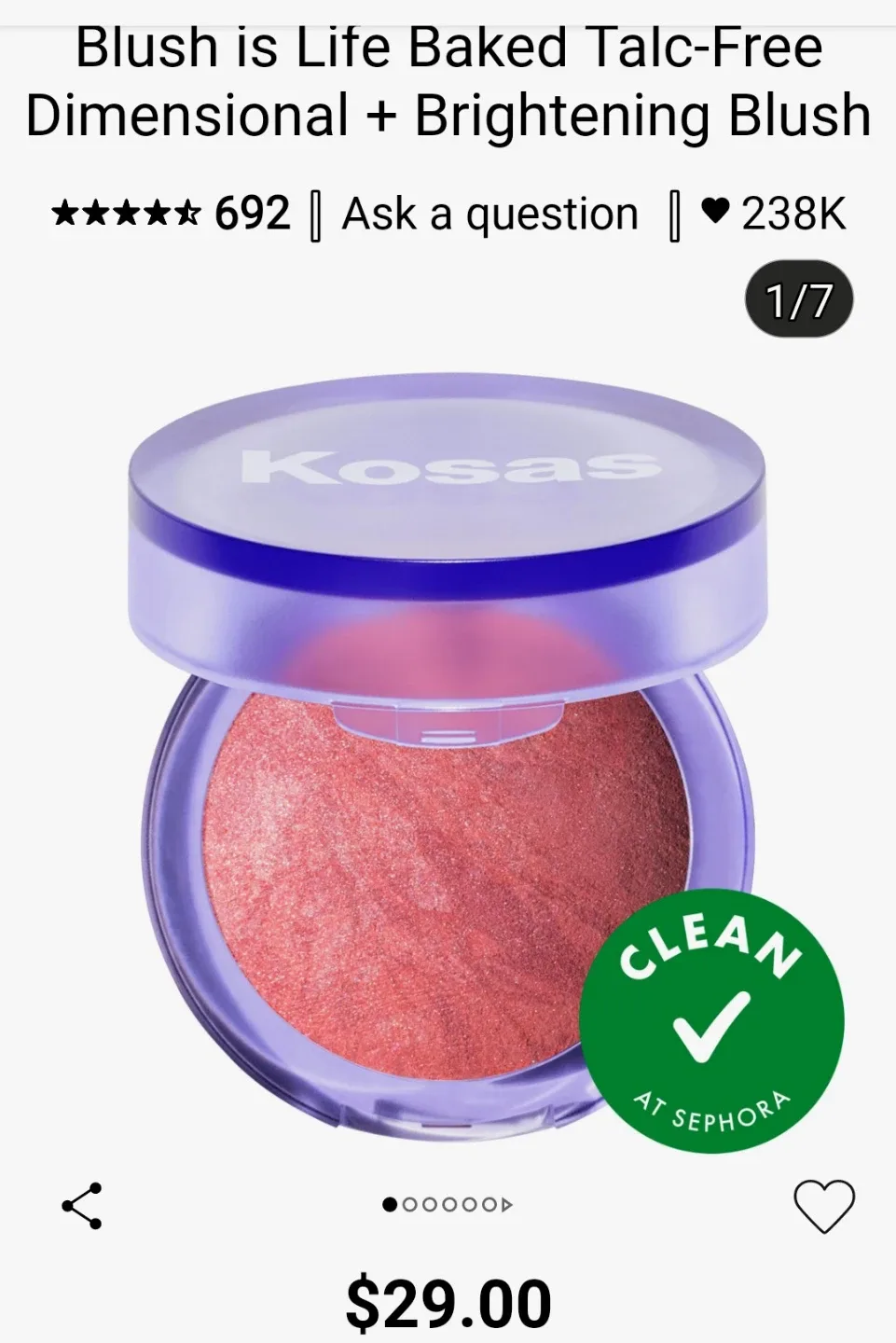 Kosas Blush is Life Baked Blush