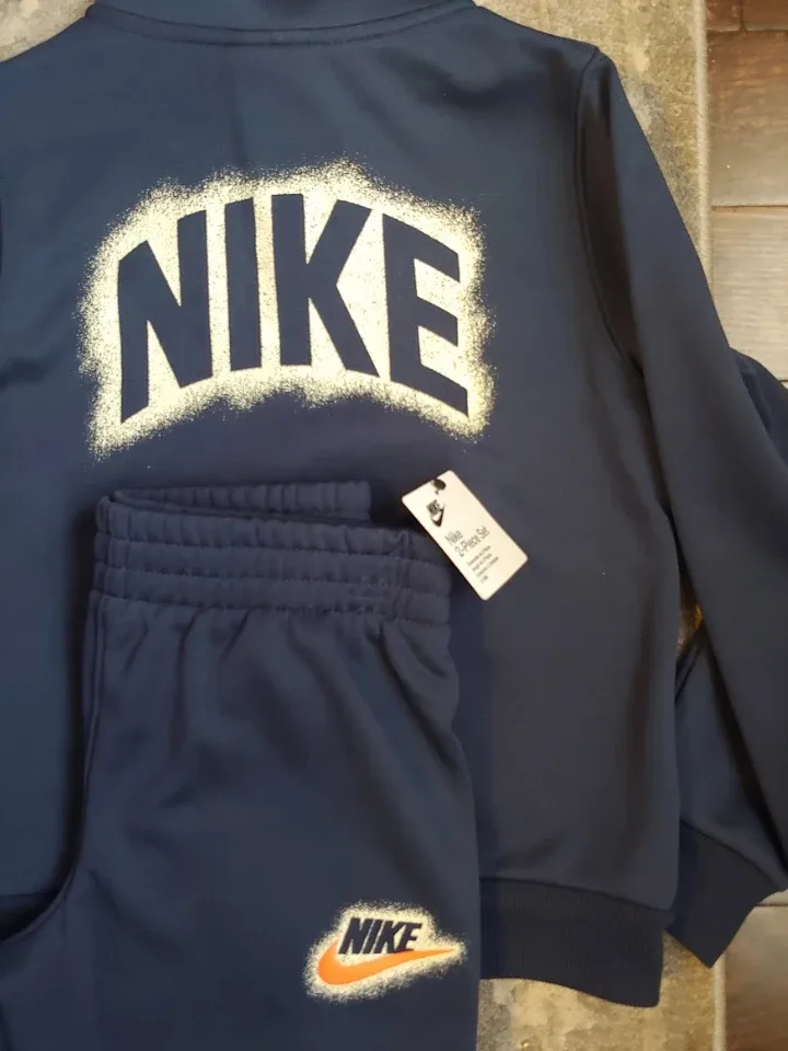 New Nike kids Tracksuit Size S-4/5T Blue image indicator(7)