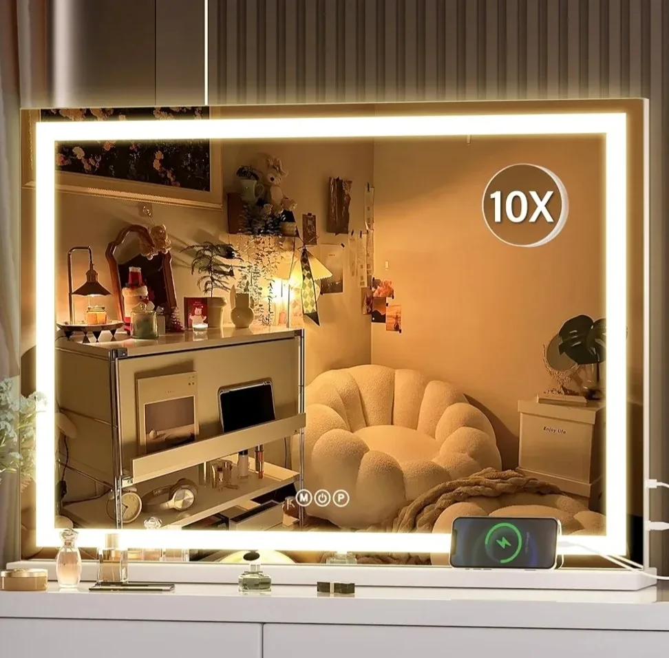 LED Vanity Mirror with 10X Magnification