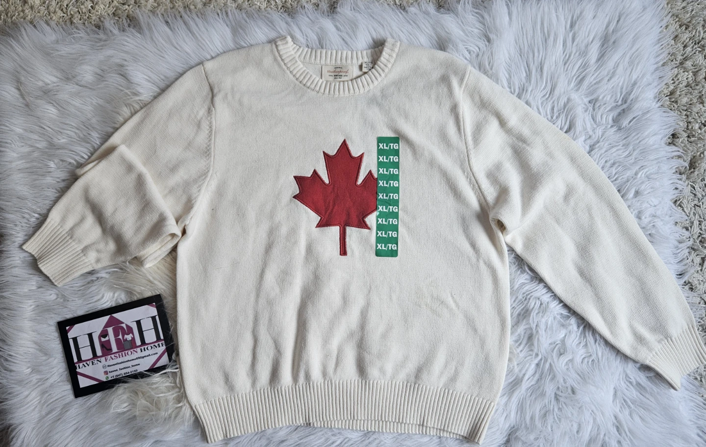 Weatherproof Vintage Maple Leaf Sweater - XL