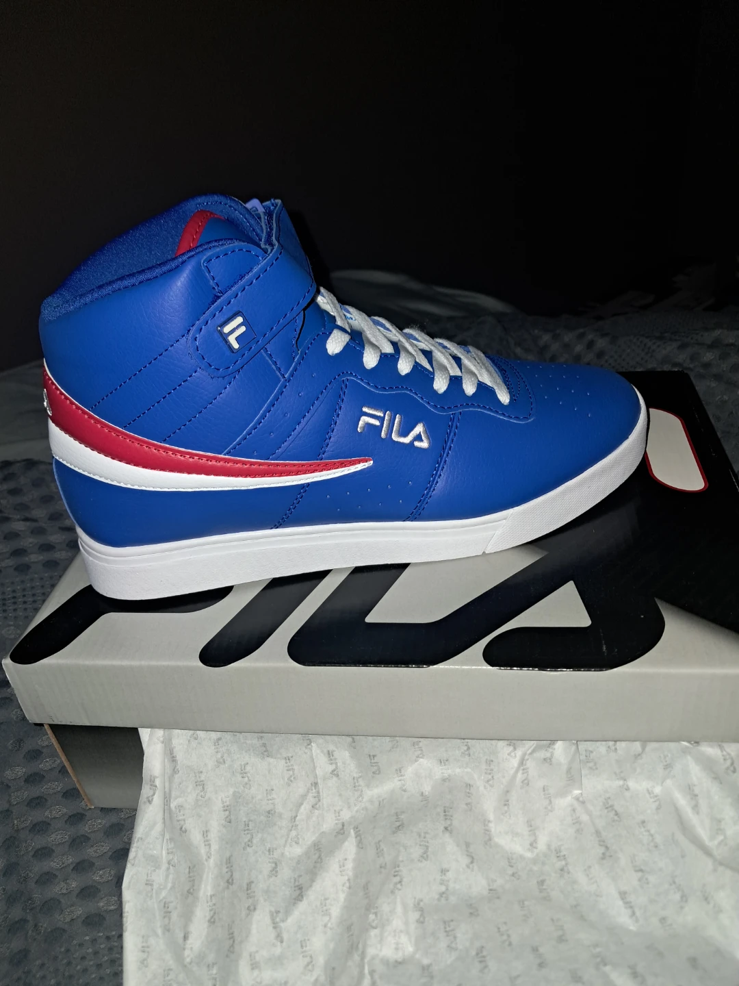 New Fila F-13 Hi Top Sneakers - Blue, Size 9