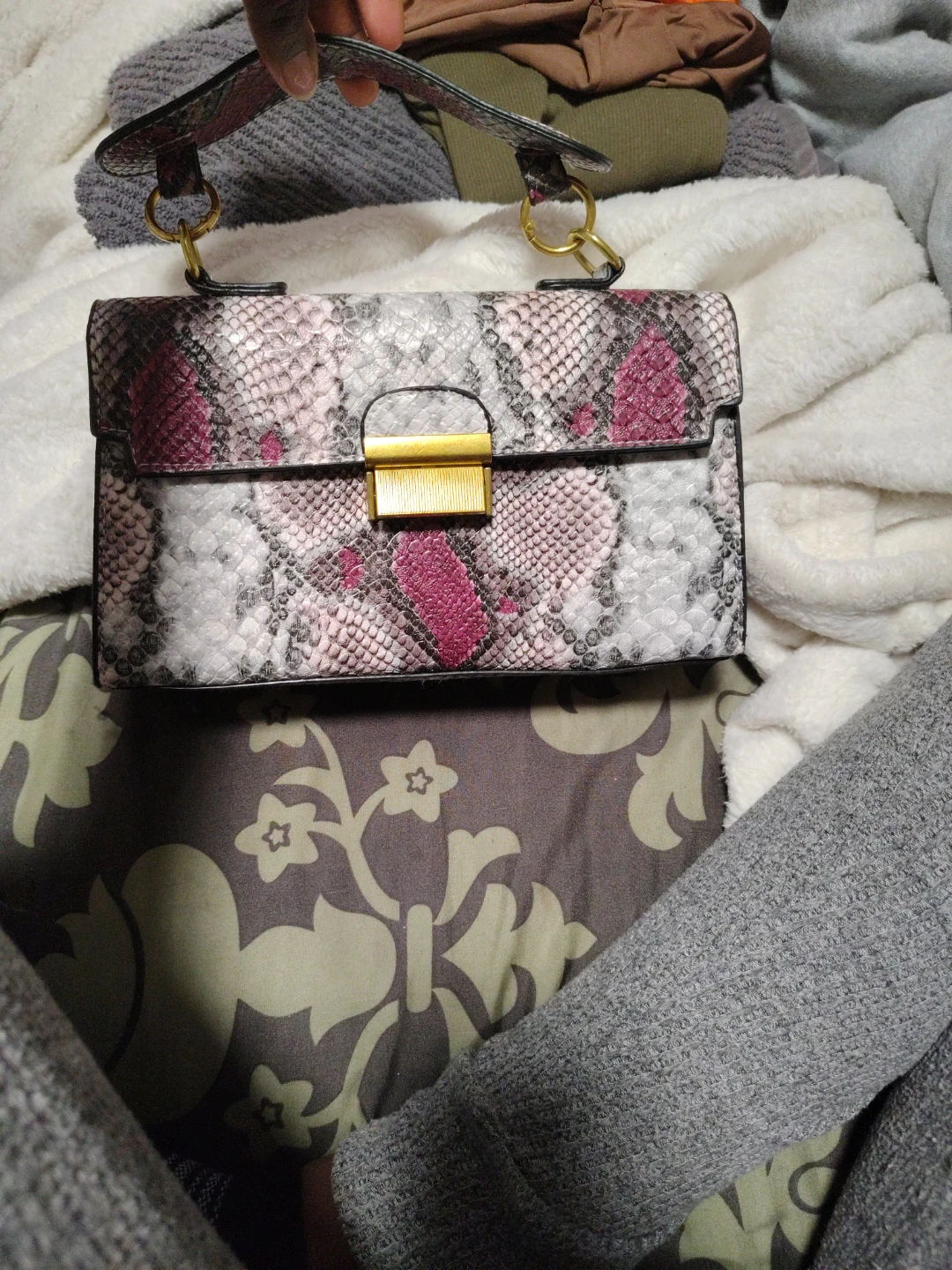 Snakeskin Print Handbag - photo 3