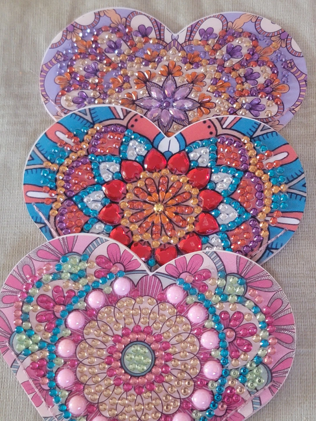 Diamond Painting Heart Coasters - Set of 6 - photo 5