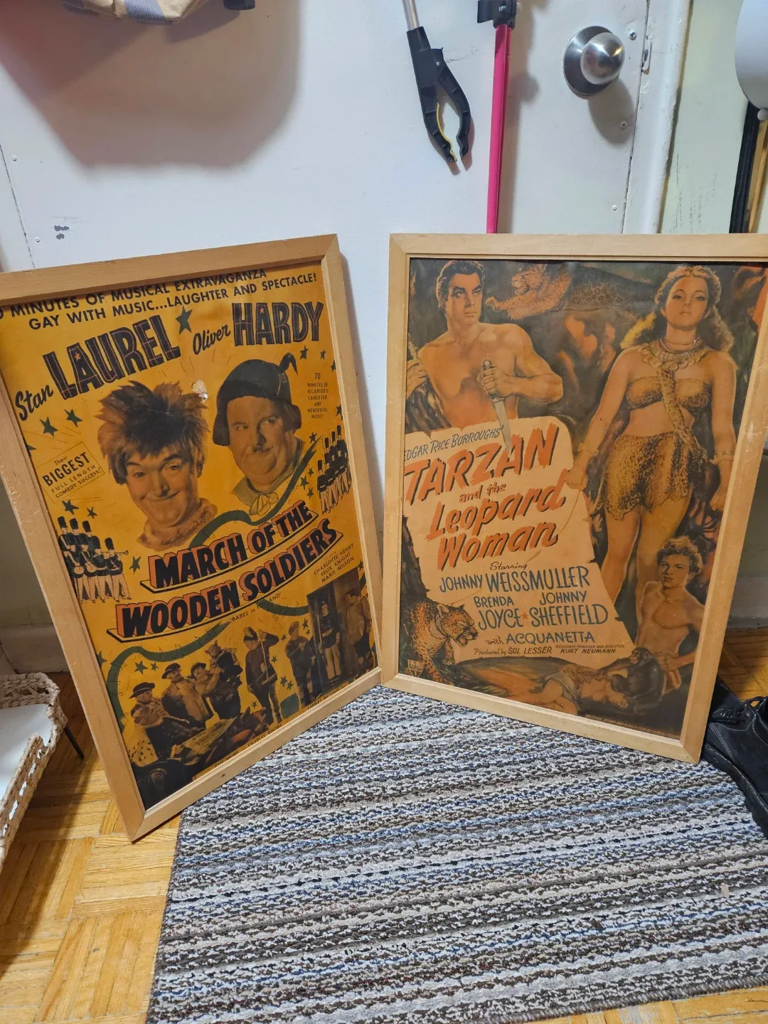 Vintage Framed Movie Posters - Laurel & Hardy, Tarzan