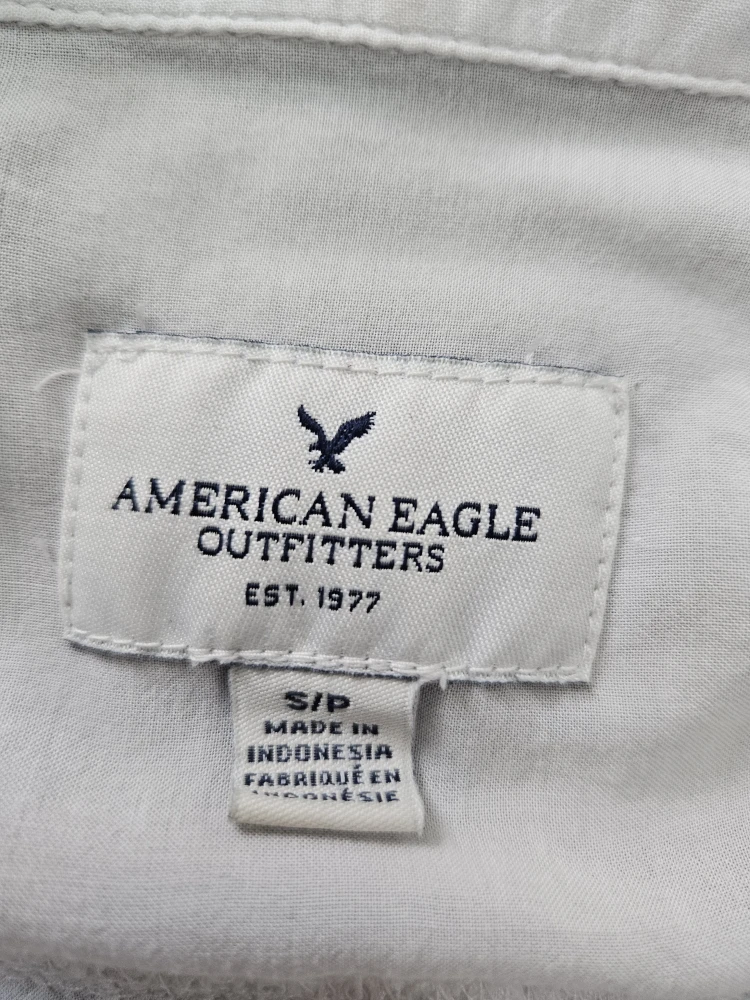 American Eagle White Viscose Button Down - Size S - photo 2