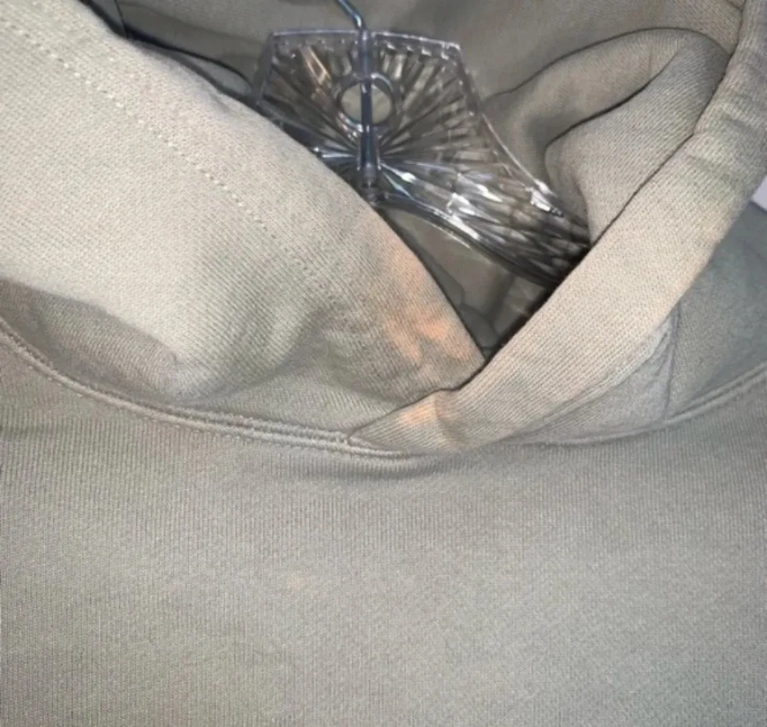 Women's Sage Green Cropped Tna COZYAF Fleece Hoodie - Size S image indicator(4)