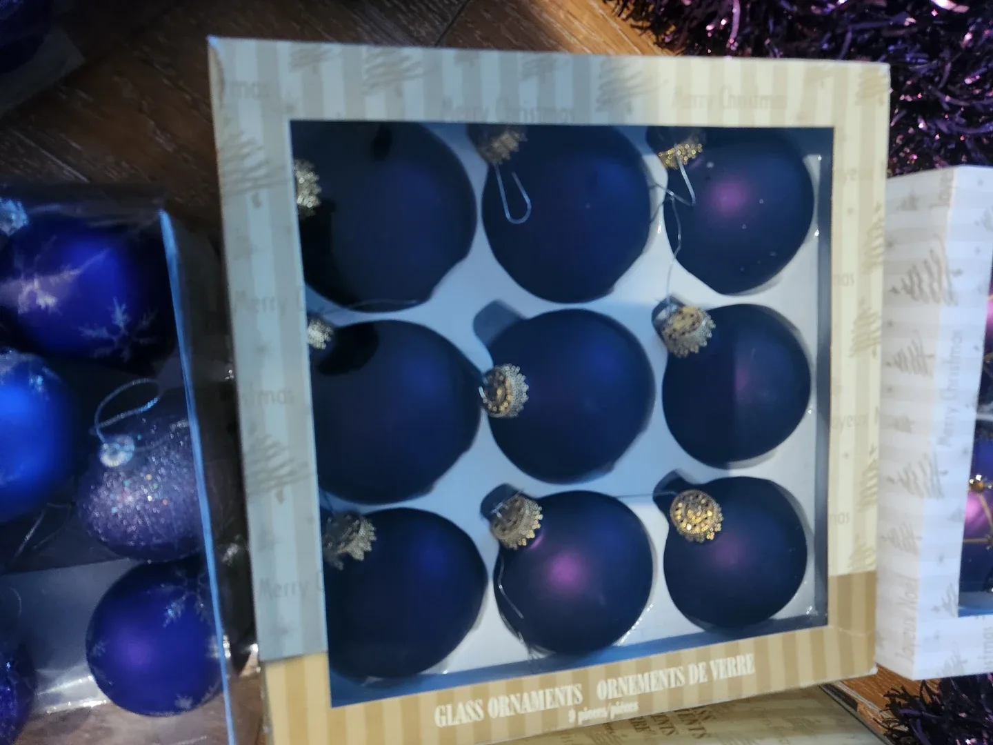 Purple Christmas Ornaments image indicator(4)