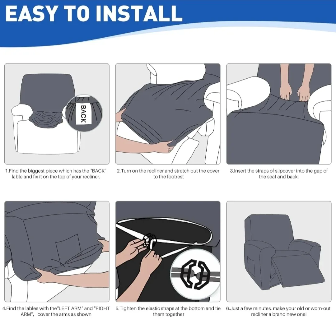 XL Khaki Recliner Cover- NEW image indicator(6)