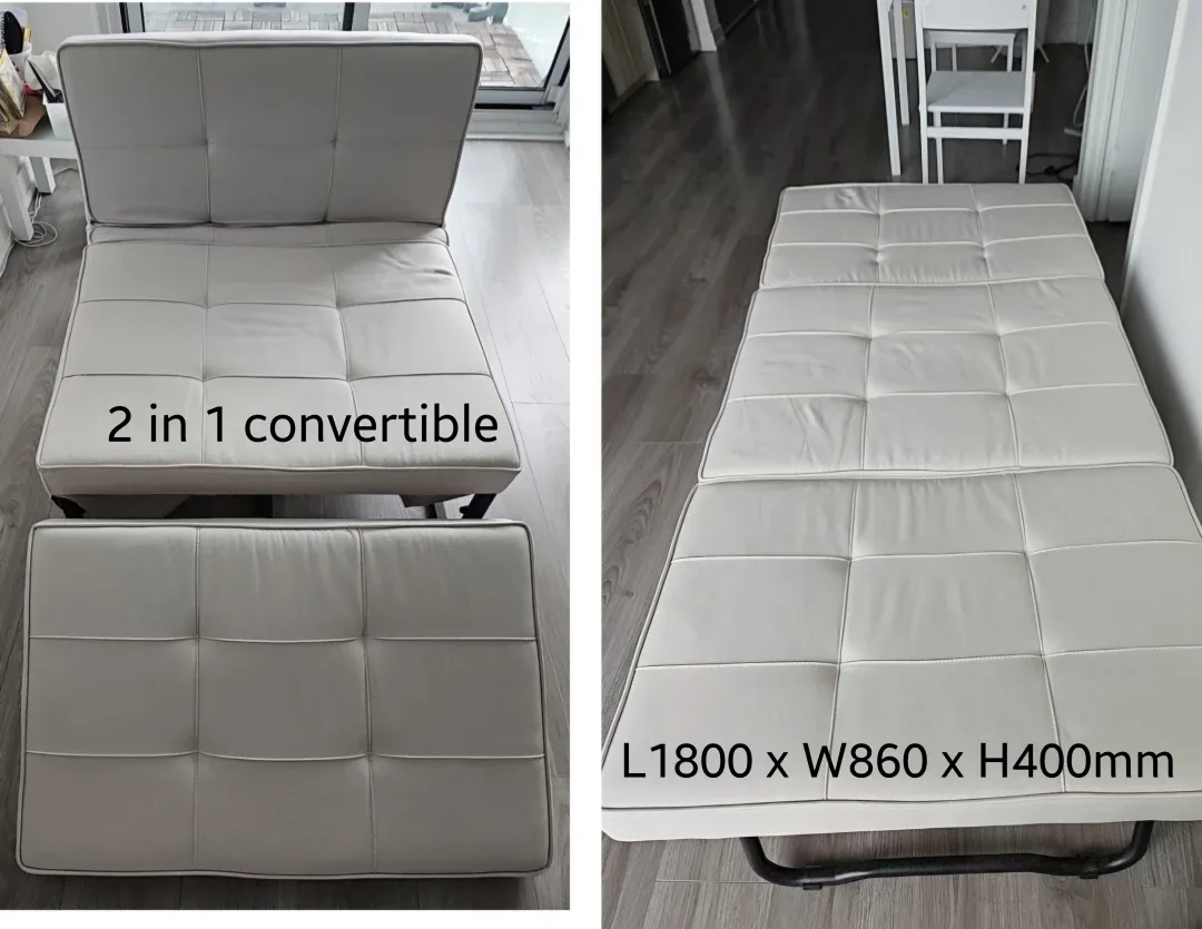 Convertible Sofa Bed - White