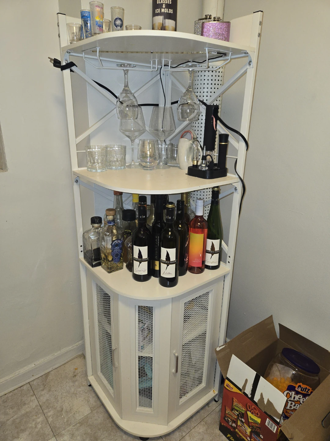 Corner Bar Cart