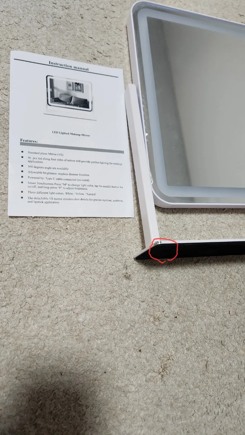 Vanity Mirror with Lights 5X Magnification Spot Mirror(NEW) image indicator(8)