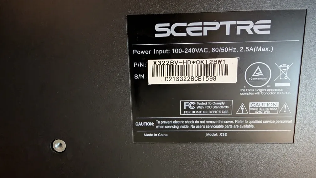 Sceptre 32" TV #Cleanout image indicator(3)