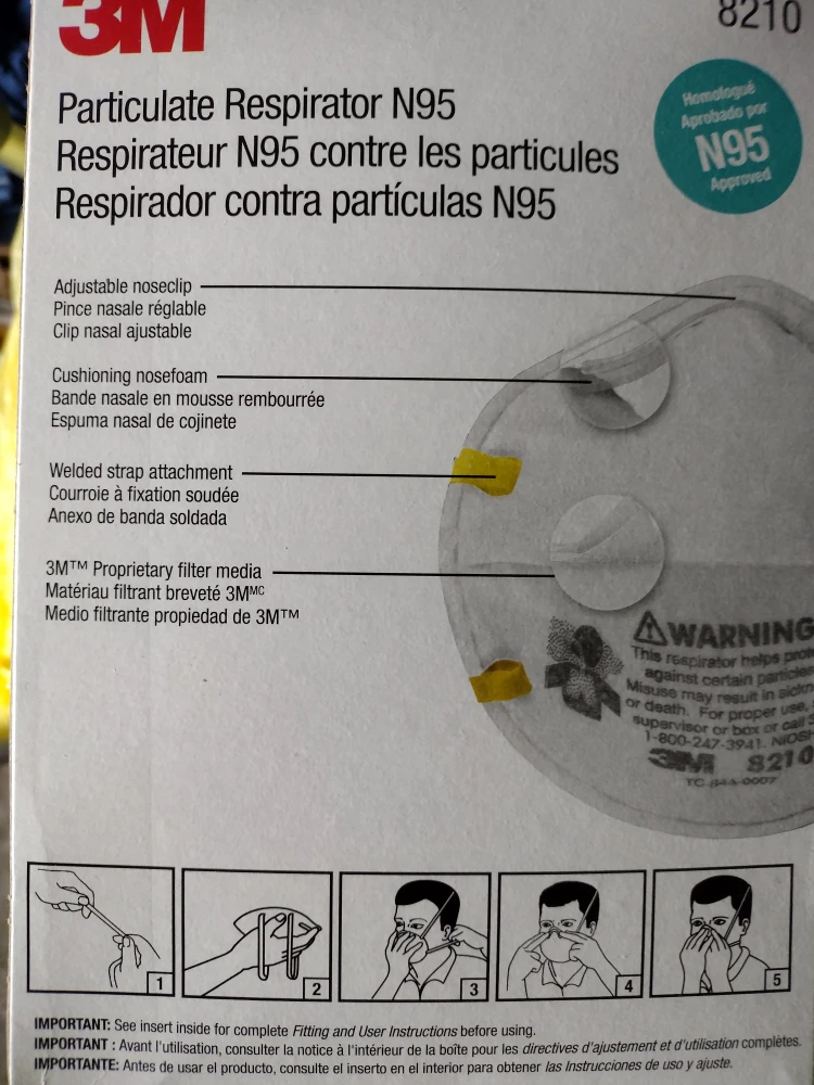 3M Particulate Respirator N95 - Model 8210 (20 count) #Cleanout - photo 3