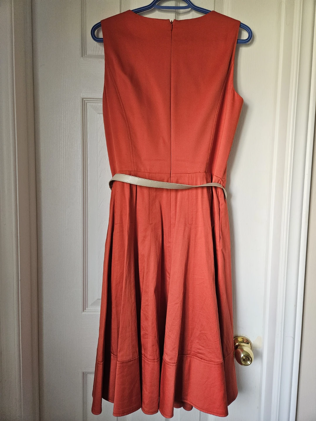 Anne Klein orange A-line midi dress size 10 - photo 2