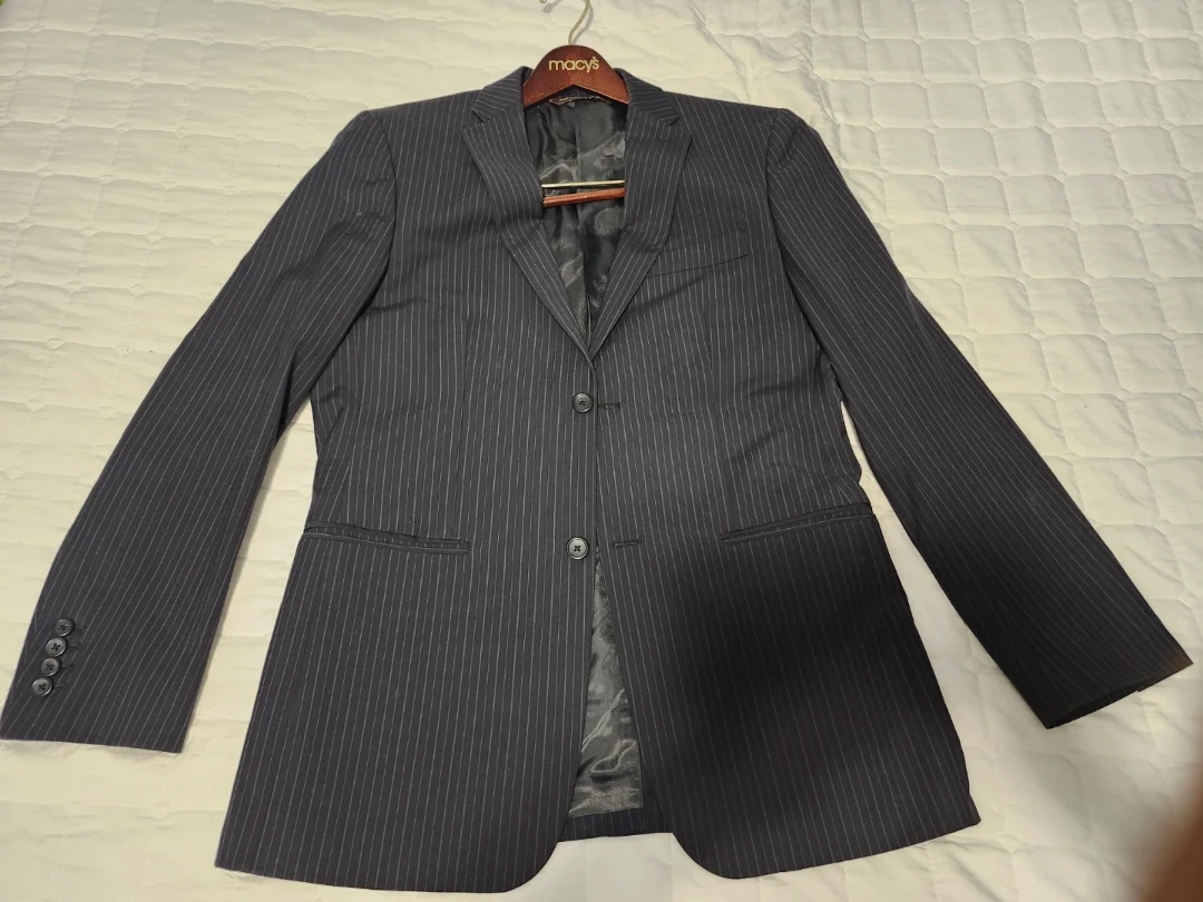 Perry Ellis Pinstripe Suit, Size 30/30 - photo 2