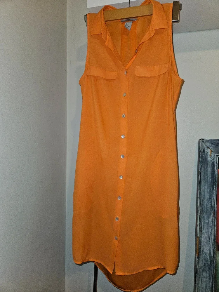 H&M Orange Sleeveless Dress - Size 4