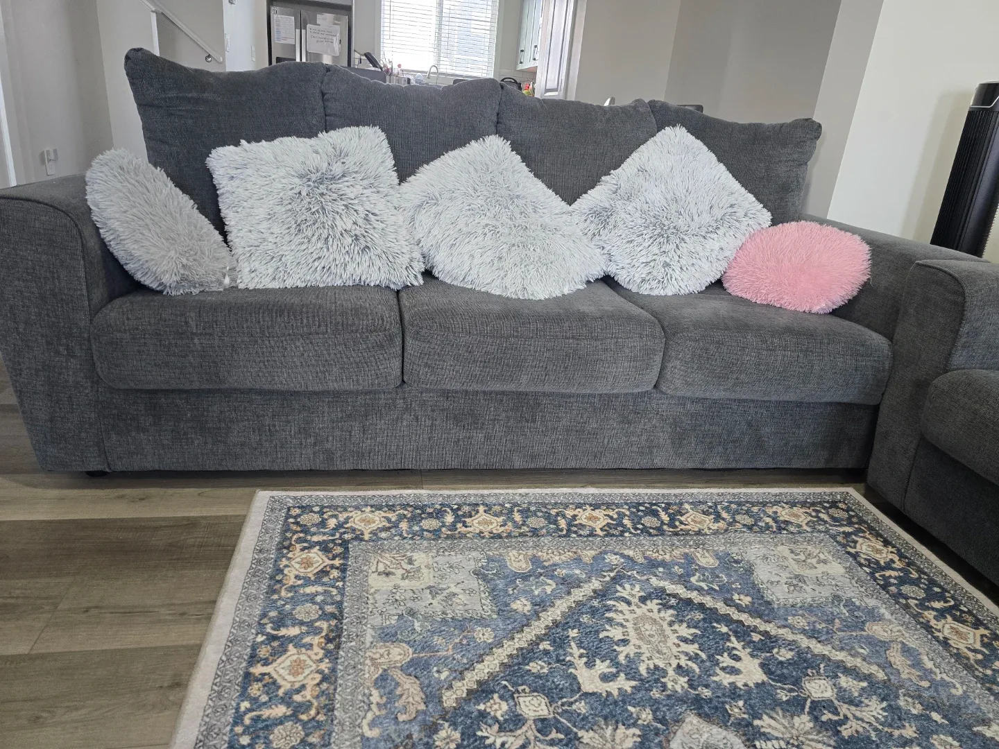 Ashleys Grey Three-Seat Sofa x2 image indicator(2)