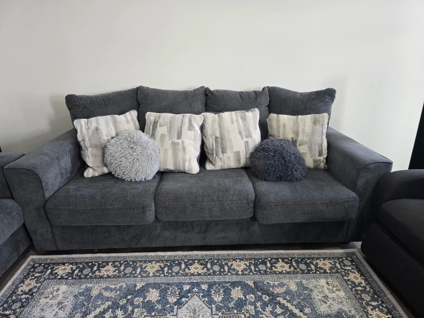 Ashleys Grey Three-Seat Sofa x2 image indicator(3)