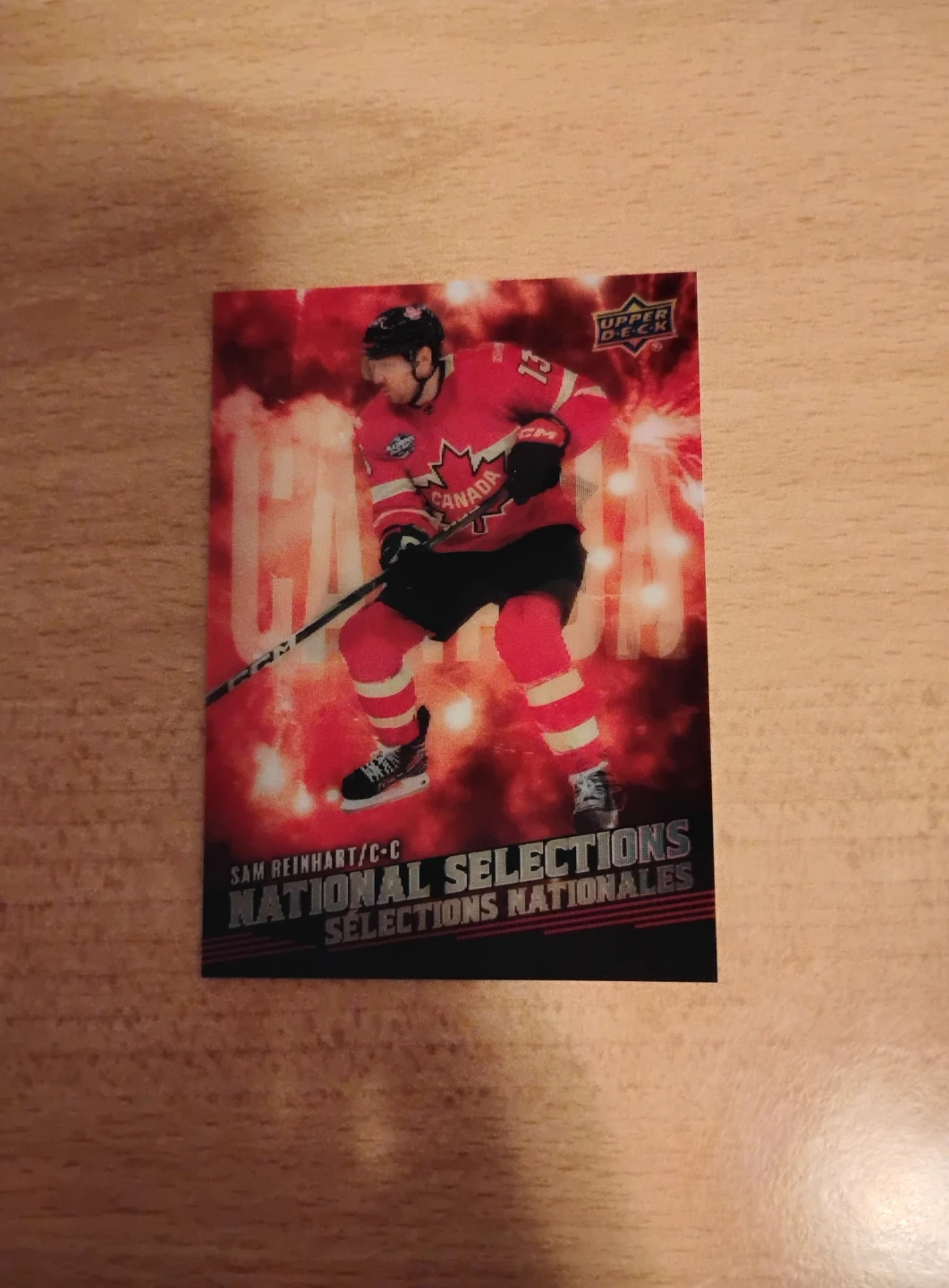 Sam Reinhart Upper Deck Hockey Card