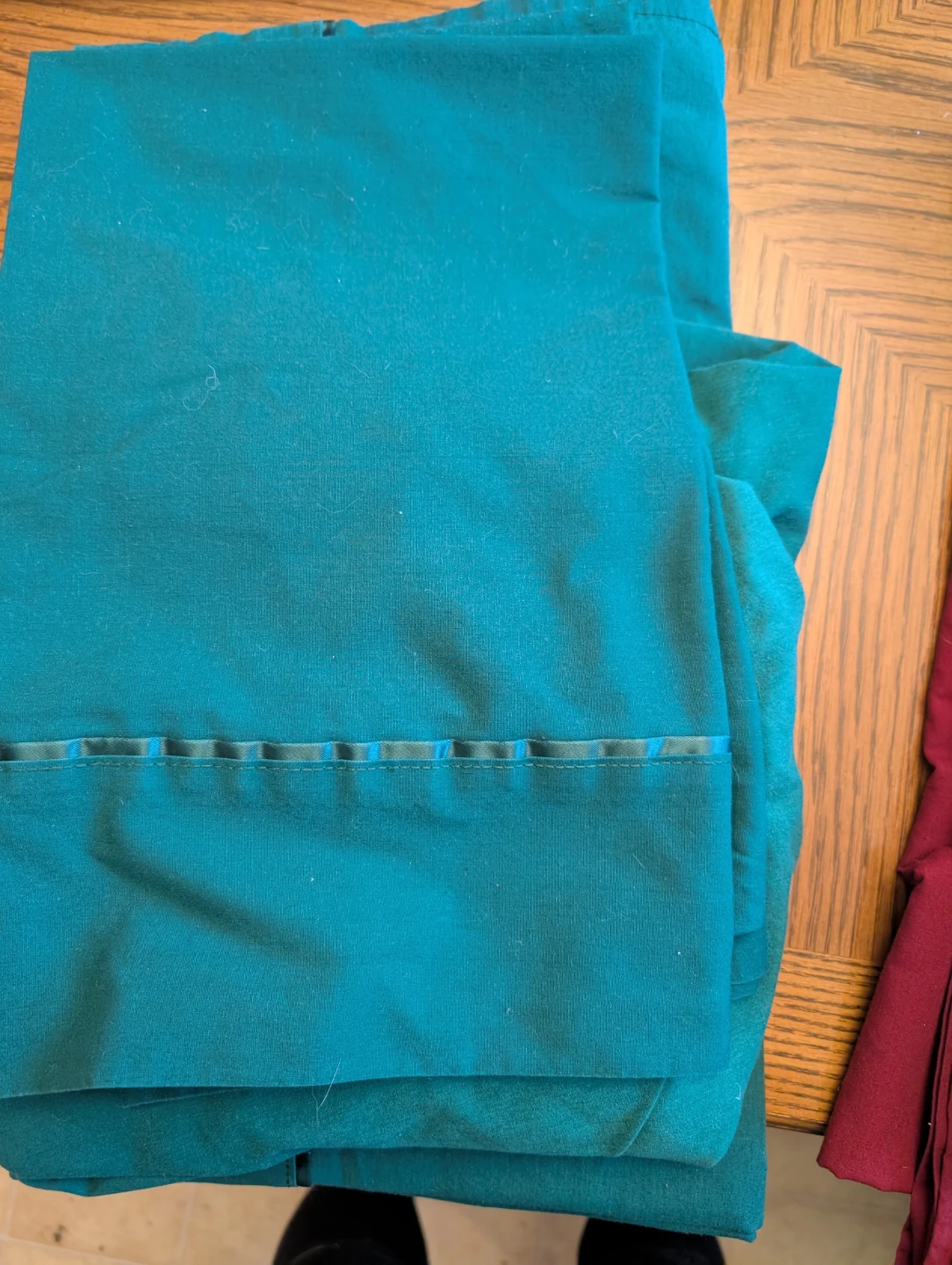 Bed Sheet Set - Burgundy & Green - photo 3