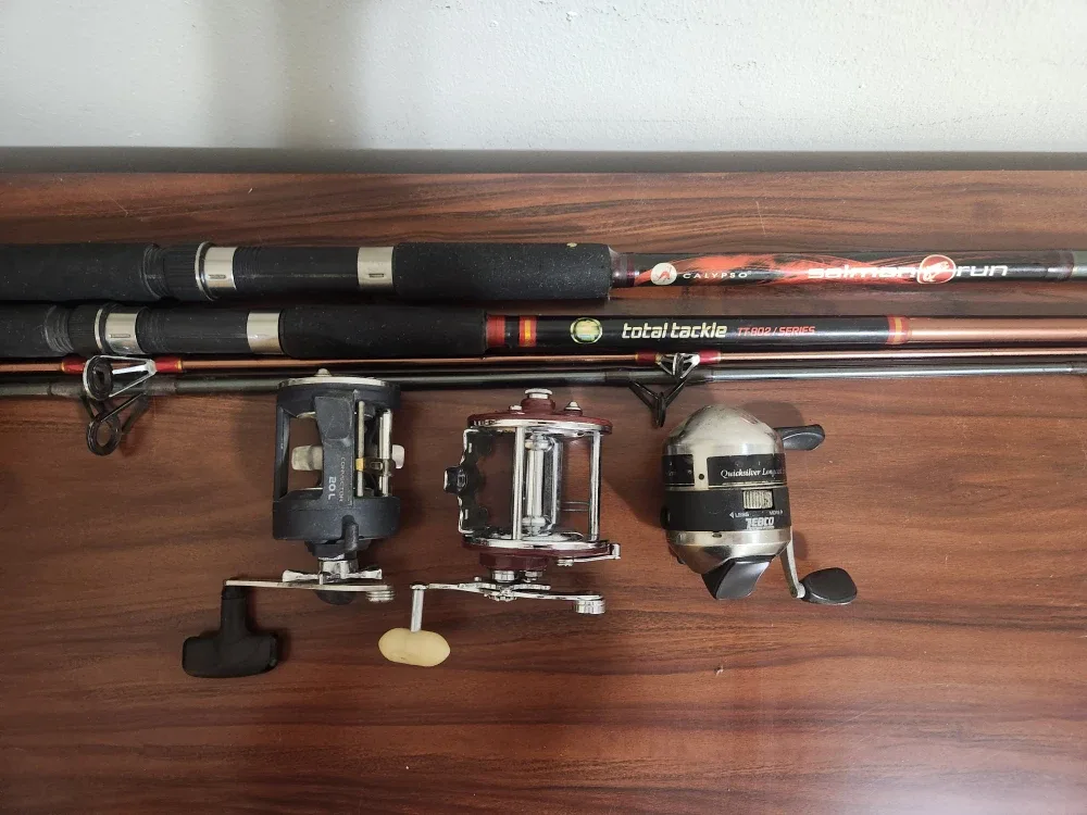 2 Fishing Rods and 3 Fishing  Reels