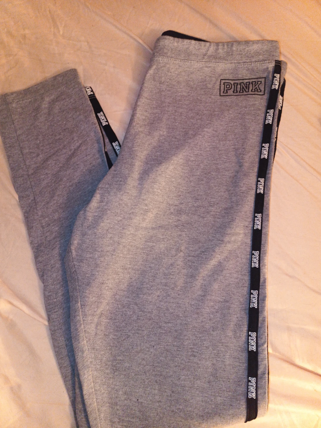PINK Victoria's Secret Gray Jogger Pants Size M - photo 2